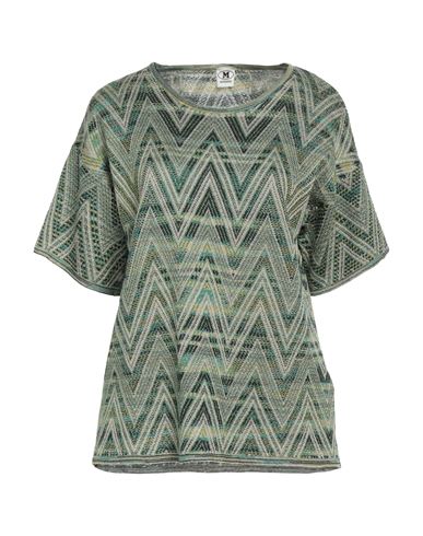 Shop M Missoni Woman Sweater Green Size L Viscose, Wool, Metallic Fiber, Polyamide