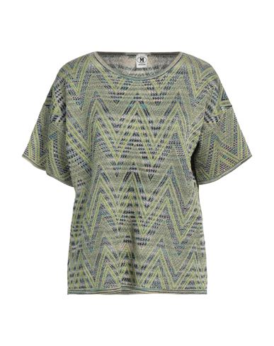 M Missoni Woman Sweater Light Green Size Xl Viscose, Wool, Metallic Fiber, Polyamide In Green