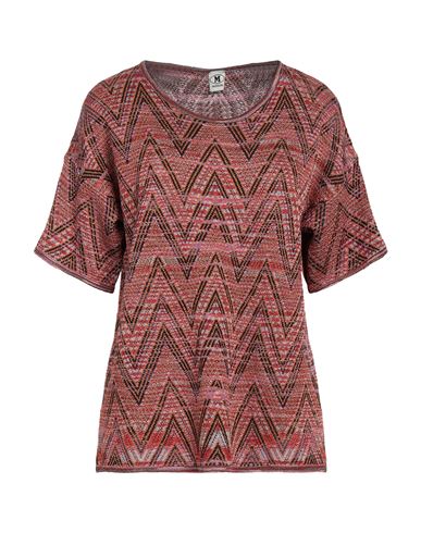 Shop M Missoni Woman Sweater Red Size L Viscose, Wool, Metallic Fiber, Polyamide