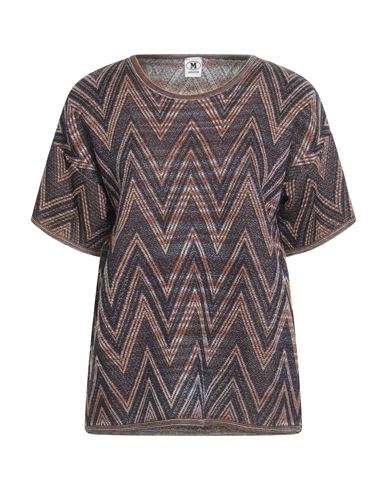 M Missoni Woman Sweater Dark Purple Size L Viscose, Wool, Metallic Fiber, Polyamide