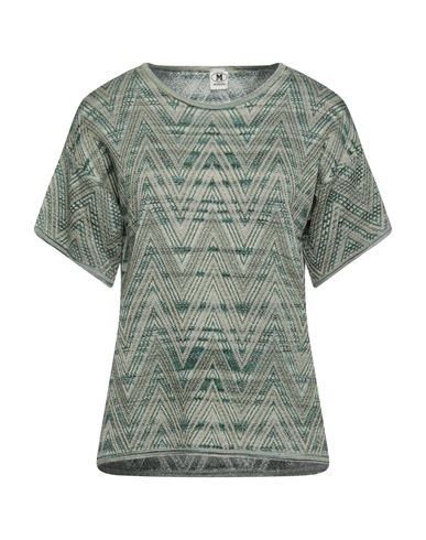 Shop M Missoni Woman Sweater Light Green Size M Viscose, Wool, Metallic Fiber, Polyamide