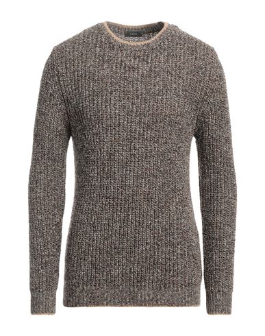 Kaos Man Sweater Brown Size L Acrylic, Wool, Alpaca Wool