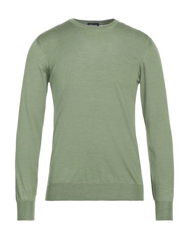 Drumohr Man Sweater Sage Green Size 40 Silk