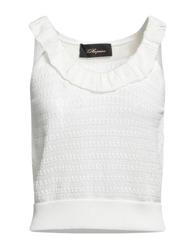 Les Copains Woman Sweater Ivory Size 4 Cotton In White