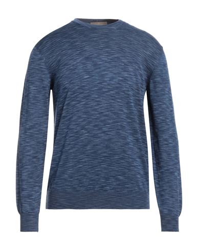 Cruciani Man Sweater Blue Size 44 Cotton