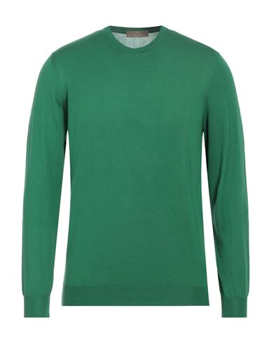 Cruciani Man Sweater Emerald Green Size 44 Cotton, Cashmere