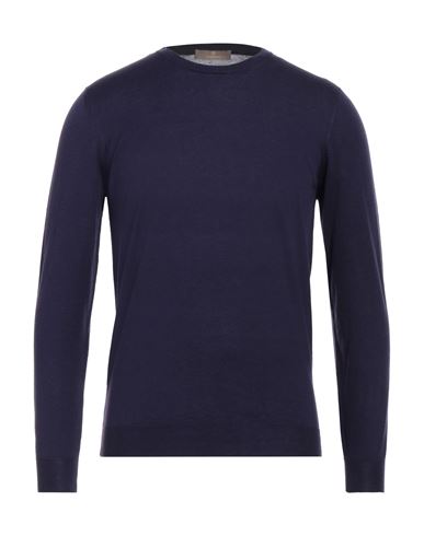 Cruciani Man Sweater Dark Purple Size 44 Cotton, Cashmere