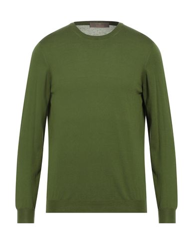 Cruciani Man Sweater Military Green Size 40 Cotton, Cashmere