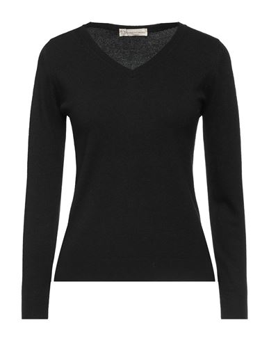Cashmere Company Woman Sweater Black Size 4 Wool, Cashmere