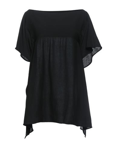 Terre Alte Woman Sweater Black Size 10 Cotton, Nylon, Polyurethane
