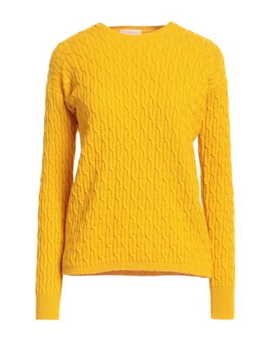 Drumohr Woman Sweater Yellow Size M Lambswool