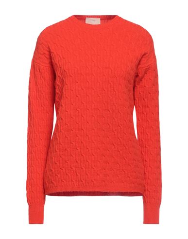 Drumohr Woman Sweater Orange Size L Super 140s Wool In Red