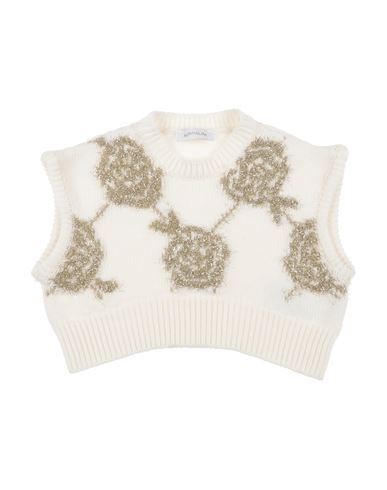 Monnalisa Babies'  Toddler Girl Sweater Cream Size 4 Polyamide, Polyester In White