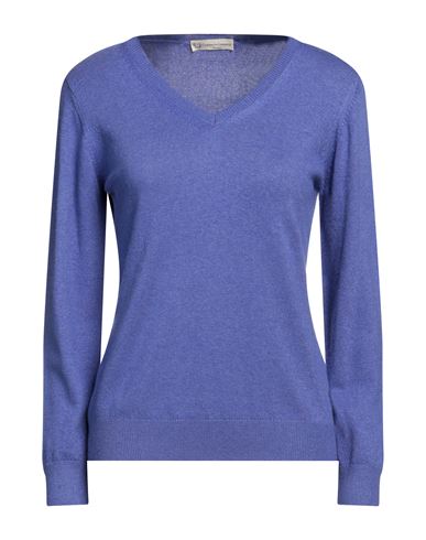 Cashmere Company Woman Sweater Purple Size 10 Wool, Cashmere