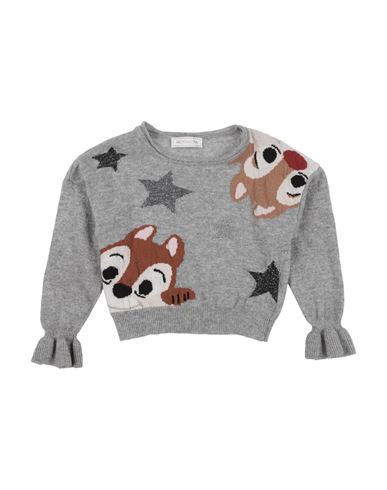 Monnalisa Toddler Girl Sweater Grey Size 6 Wool, Virgin Wool, Polyamide In Grey