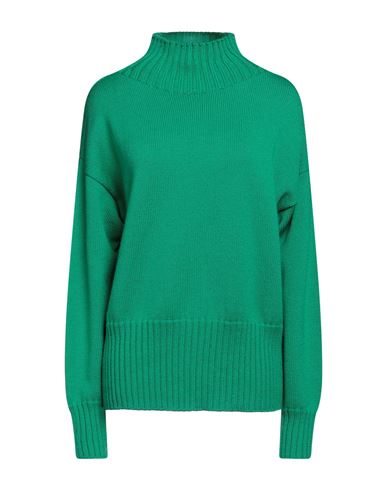 Drumohr Woman Turtleneck Green Size M Merino Wool