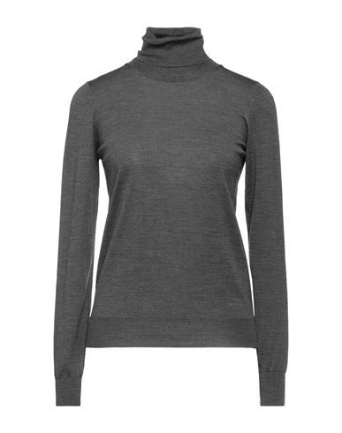 Drumohr Woman Turtleneck Lead Size L Merino Wool In Grey
