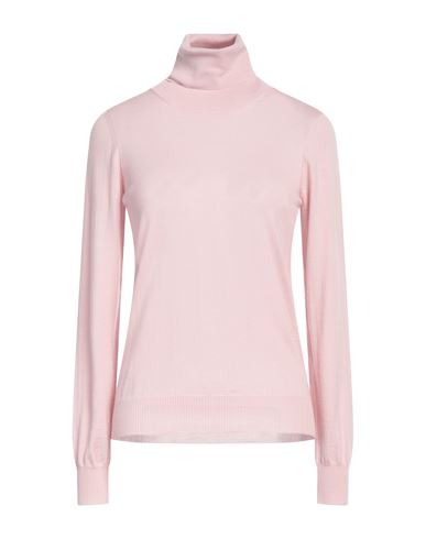 Drumohr Woman Turtleneck Light Pink Size S Merino Wool In Pink