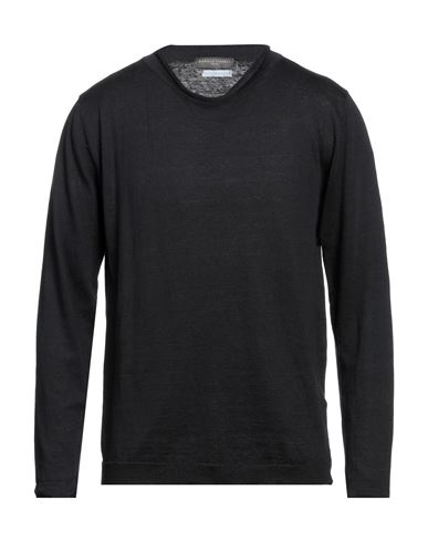 Shop Daniele Fiesoli Man Sweater Black Size Xl Organic Linen, Cotton