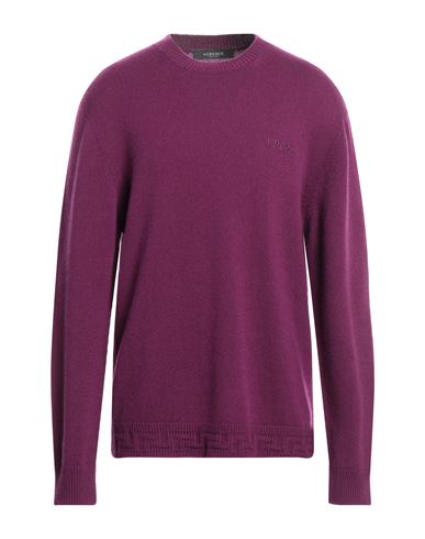 Versace Man Sweater Mauve Size 44 Cashmere, Viscose In Purple