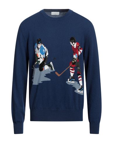 Ballantyne Man Sweater Blue Size 44 Cashmere