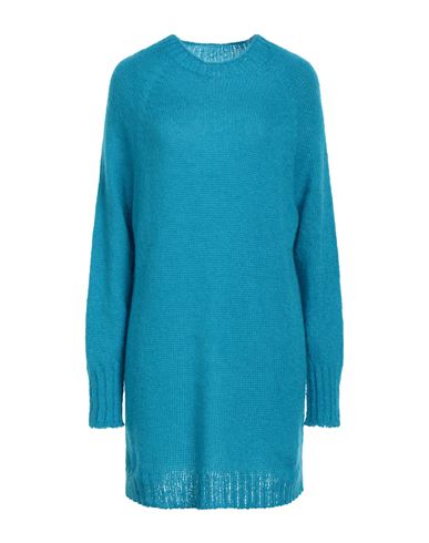 Kaos Woman Sweater Azure Size S Acrylic, Polyamide, Mohair Wool In Blue