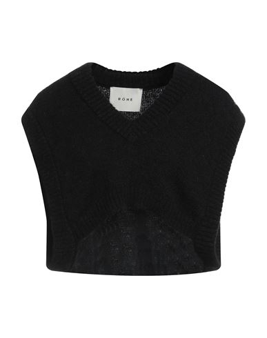 Rohe Róhe Woman Sweater Black Size 12 Mohair Wool, Polyamide, Merino Wool, Elastane In Black