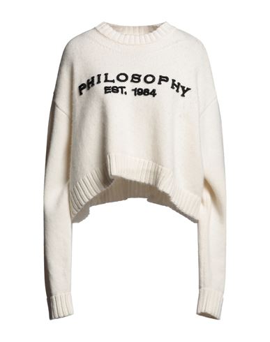 Philosophy Di Lorenzo Serafini Woman Sweater Ivory Size 6 Virgin Wool In White