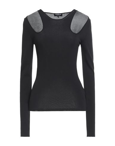 Dondup Woman Sweater Black Size 4 Viscose, Polyamide In Black