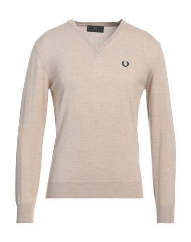 Fred Perry Man Sweater Beige Size M Wool