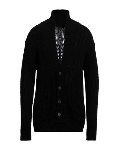 Kaos Man Cardigan Black Size L Acrylic, Virgin Wool, Alpaca Wool