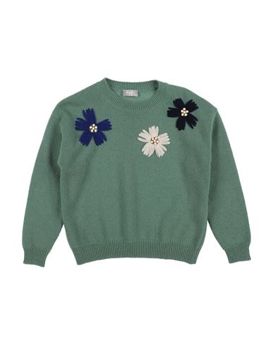 Il Gufo Babies'  Toddler Girl Sweater Sage Green Size 6 Virgin Wool