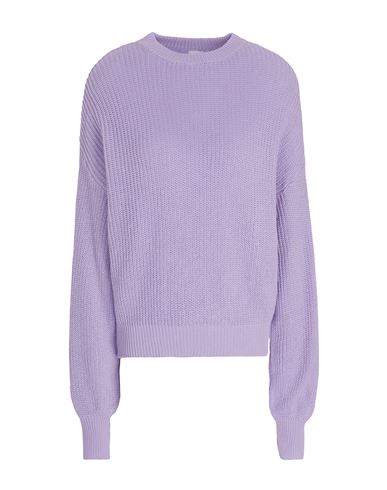 8 By Yoox Knit Ribbed Cotton Sweater Woman Sweater Lilac Size L Cotton, Recycled Cotton In Purple