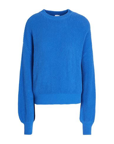 8 By Yoox Knit Ribbed Cotton Sweater Woman Sweater Blue Size Xl Cotton, Recycled Cotton