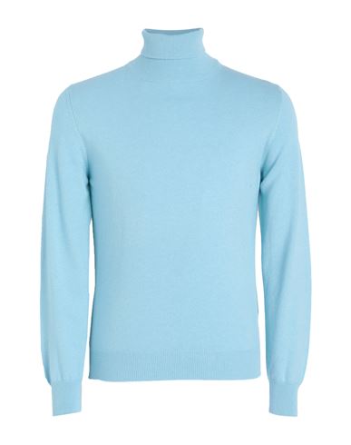 Mauro Ottaviani Man Turtleneck Azure Size 40 Wool, Cashmere In Blue