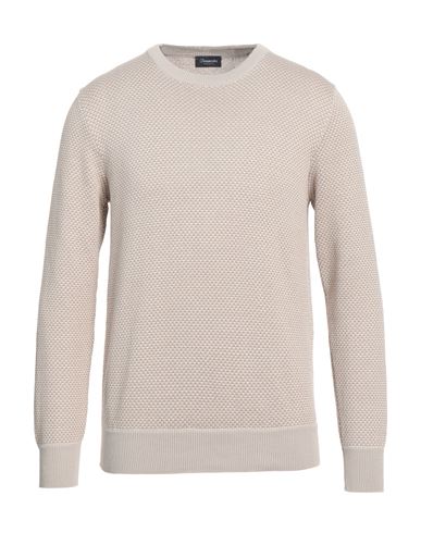 Drumohr Man Sweater Beige Size 38 Cotton