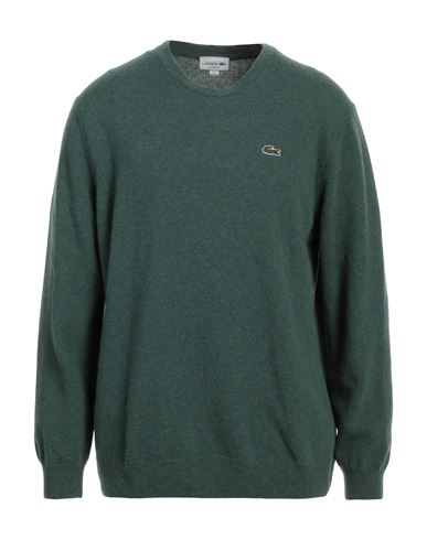 Lacoste Man Sweater Dark Green Size 7 Wool, Polyamide