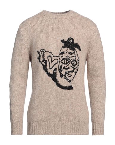 Stella Mccartney Men Man Sweater Sand Size Xs Alpaca Wool, Polyamide, Wool In Beige