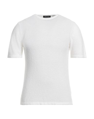 Drumohr Man Sweater White Size 40 Cotton, Polyamide