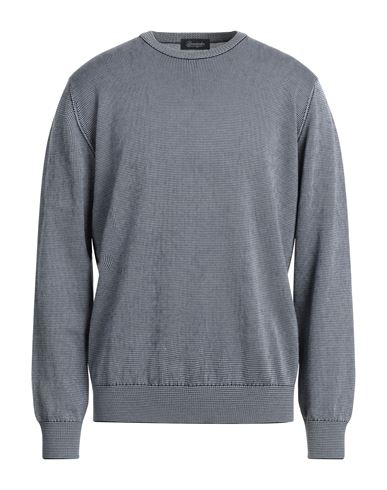 Drumohr Man Sweater Navy Blue Size 44 Cotton