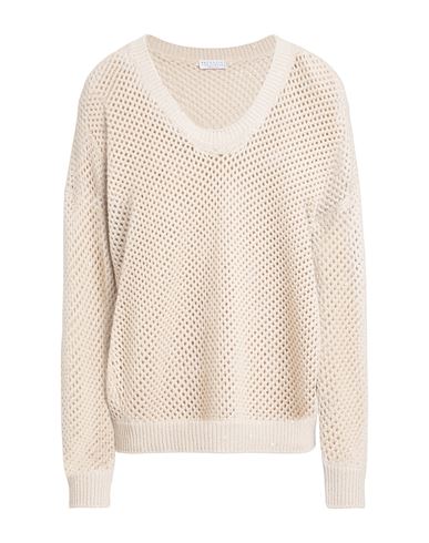 Brunello Cucinelli Woman Sweater Beige Size 3xl Cashmere, Polyamide