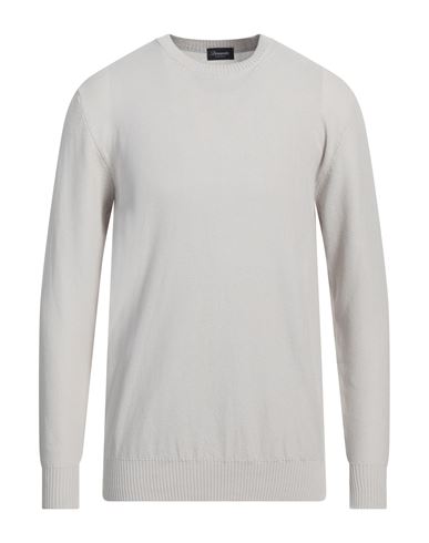 Drumohr Man Sweater Dove Grey Size 40 Cotton