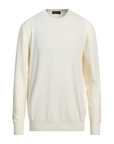 Drumohr Man Sweater Ivory Size 46 Cotton In White
