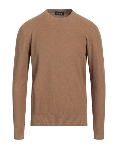 Drumohr Man Sweater Light Brown Size 42 Cotton In Beige