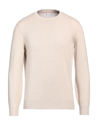 Brunello Cucinelli Man Sweater Beige Size 38 Cashmere In Neutral