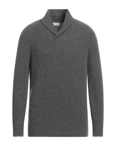 Brunello Cucinelli Man Sweater Steel Grey Size 40 Cashmere