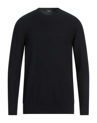 Shop Drumohr Man Sweater Midnight Blue Size 40 Cotton