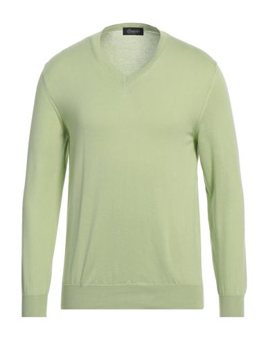 Drumohr Man Sweater Light Green Size 44 Cotton
