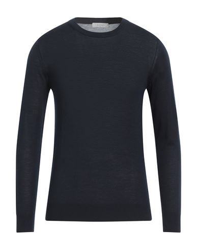 Shop Diktat Man Sweater Midnight Blue Size L Merino Wool, Silk, Cashmere