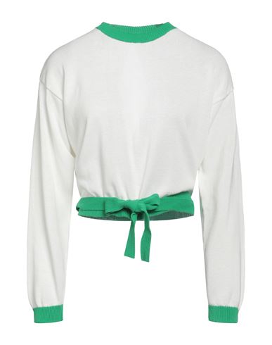 Shop Vicolo Woman Sweater White Size Onesize Cotton